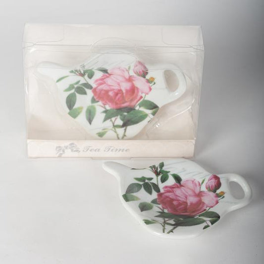 ROSE PORCELAIN TEA BAG HOLDER