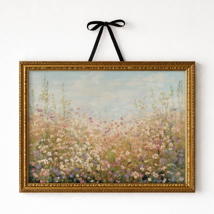 SOFT FLORALS LANDSCAPE CANVAS PRINT