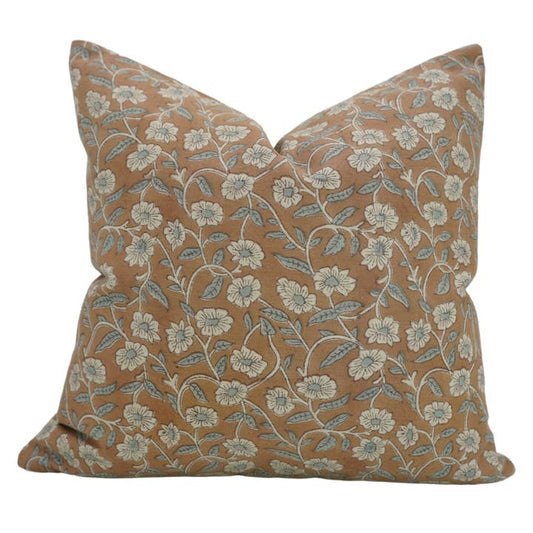 HARIWAD BLOCK PRINT LINEN PILLOW