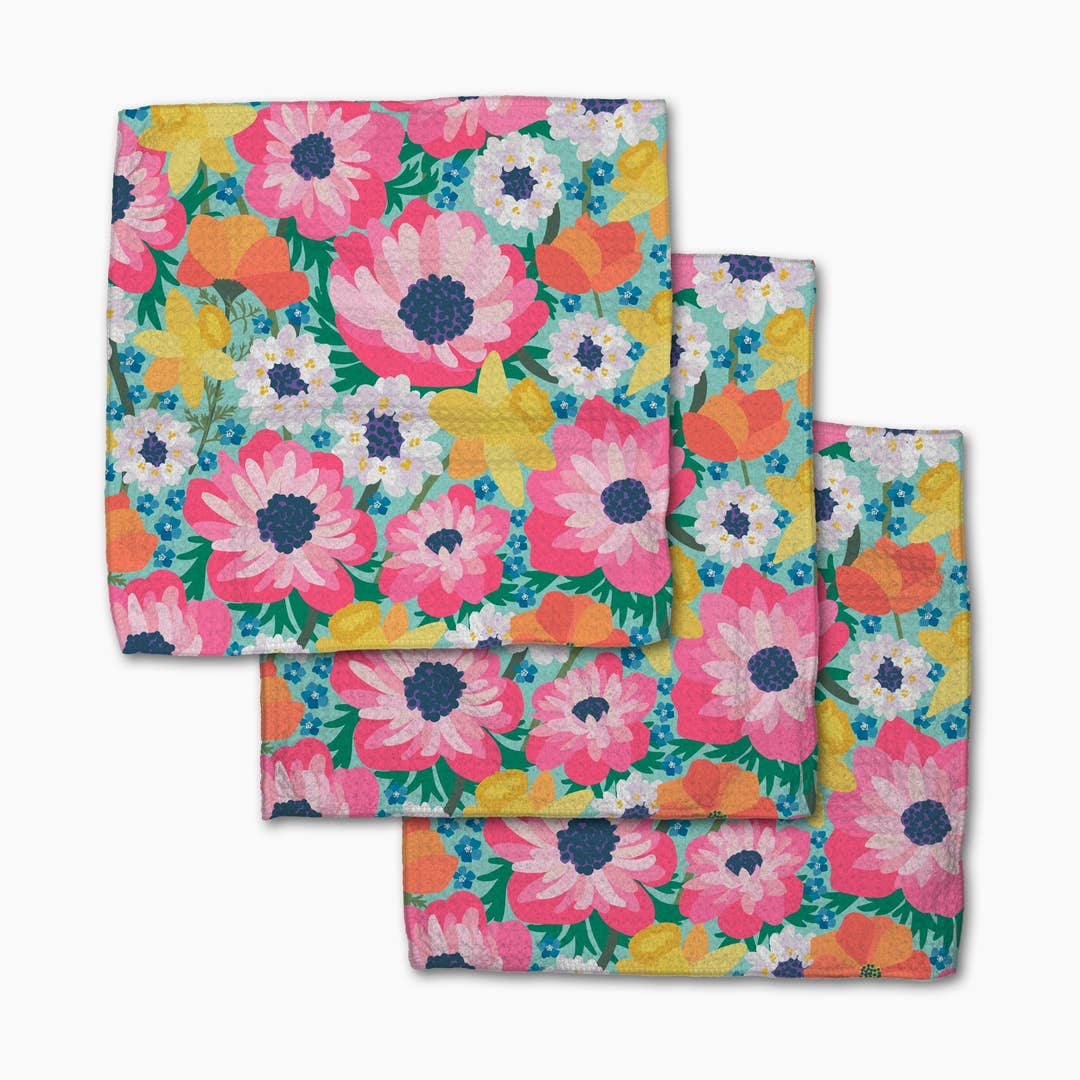 SPRING MEADOW DISHCLOTHES S/3