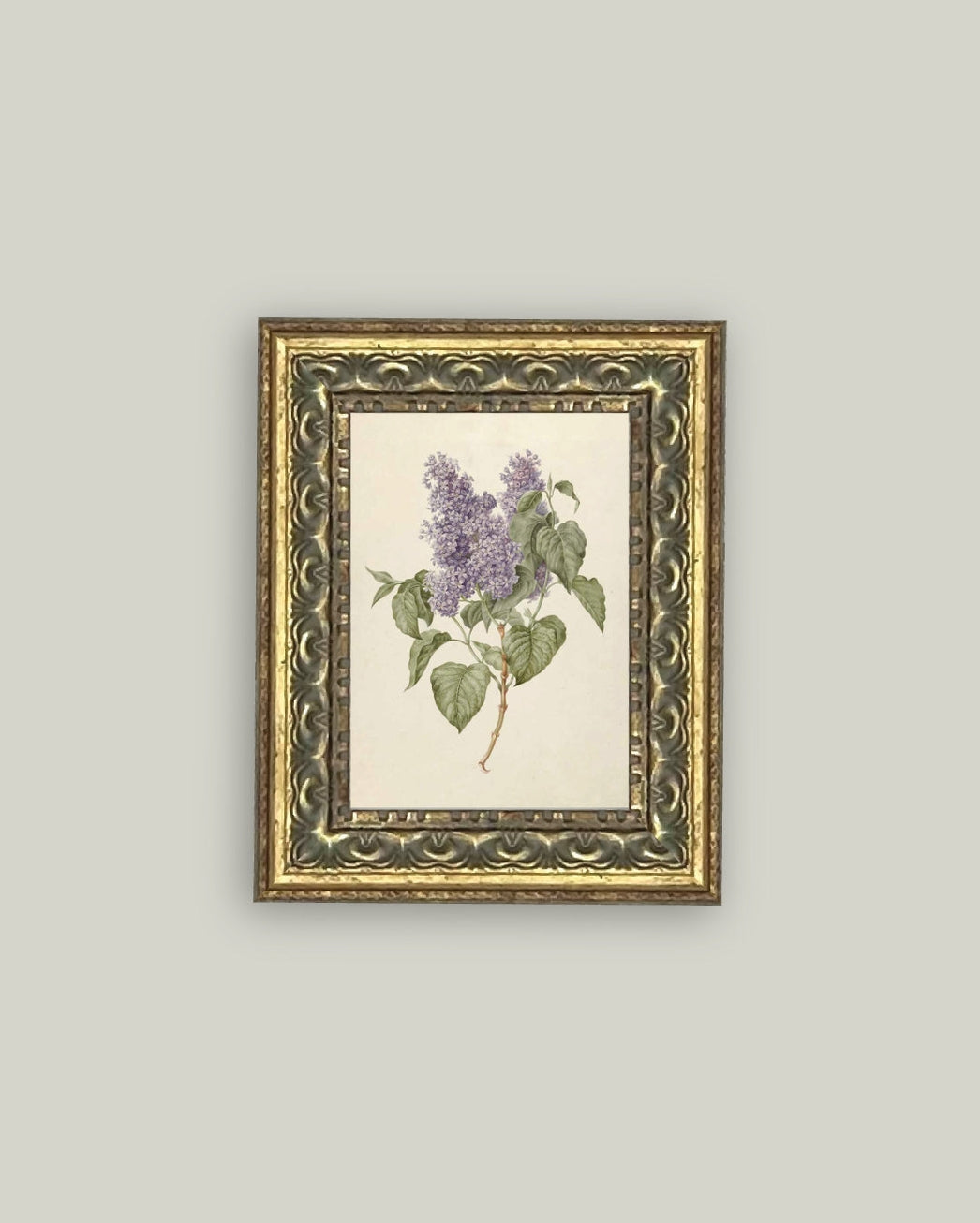 LILAC BRANCH FRAMED ANTIQUE ART