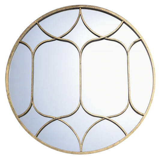 ANTIQUE GOLD METAL WALL MIRROR