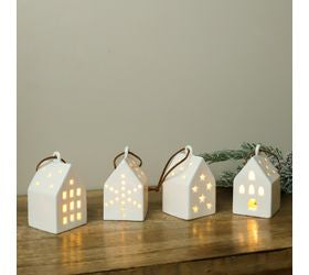 LED CERAMIC HOUSE ORNAMENT