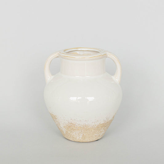 CERAMIC VASE W/ HANDLES