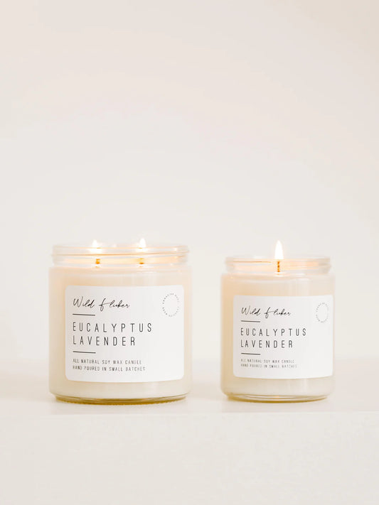 EUCALYPTUS LAVENDER SOY WAX CANDLE
