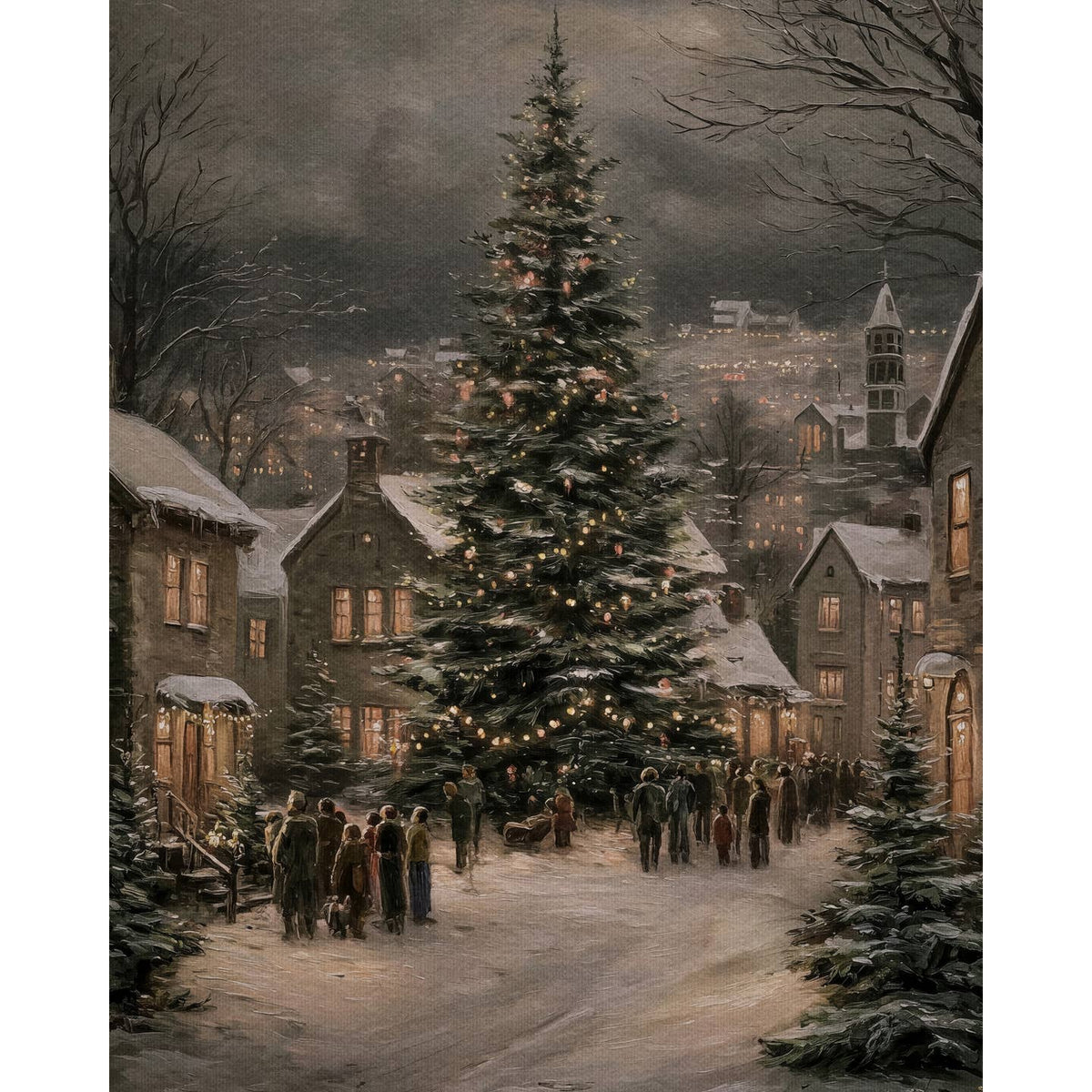 HOLIDAY VILLAGE CANVAS PRINT