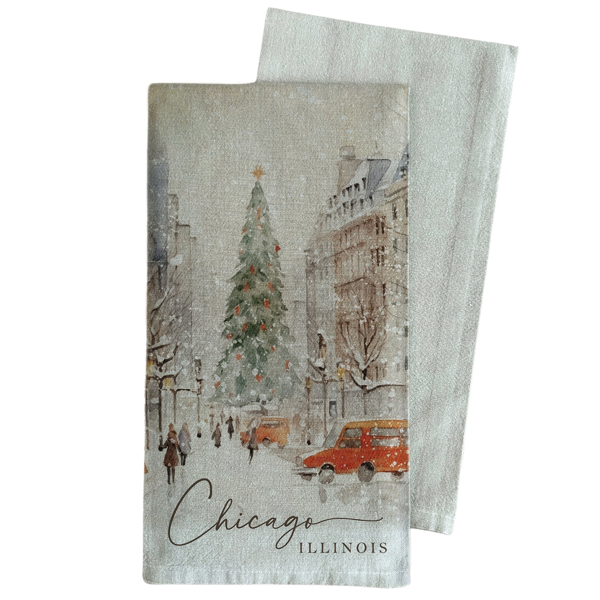 CHRISTMAS TOWN GRIMSBY TEA TOWEL