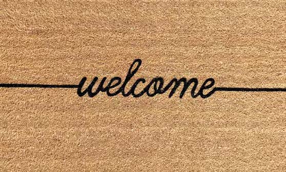 WELCOME COIR DOORMAT 18X48"