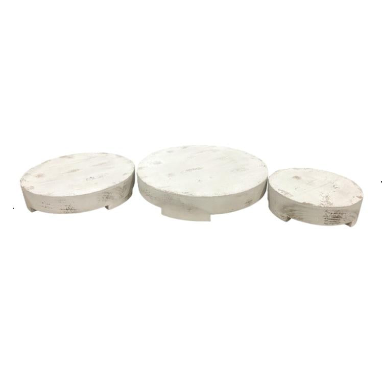 WHITEWASH WOOD FLOWER STAND