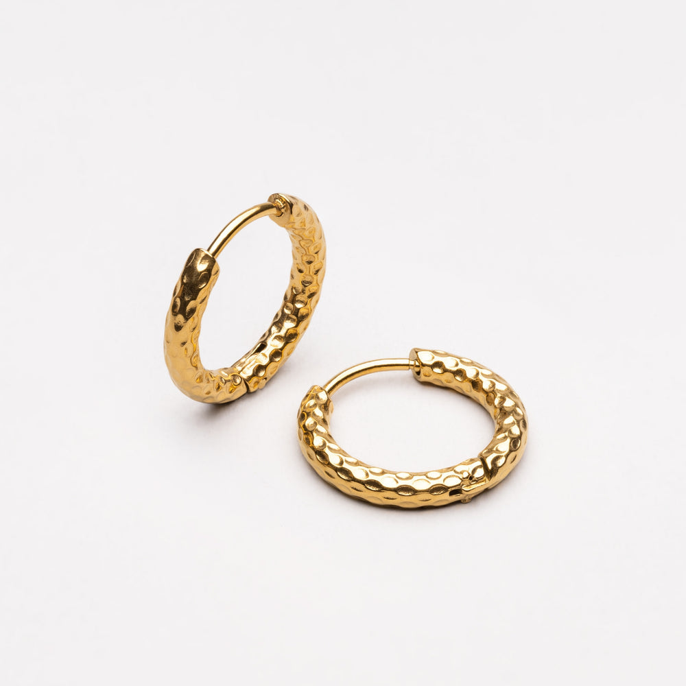 HAMMERED HOOPS EARRINGS