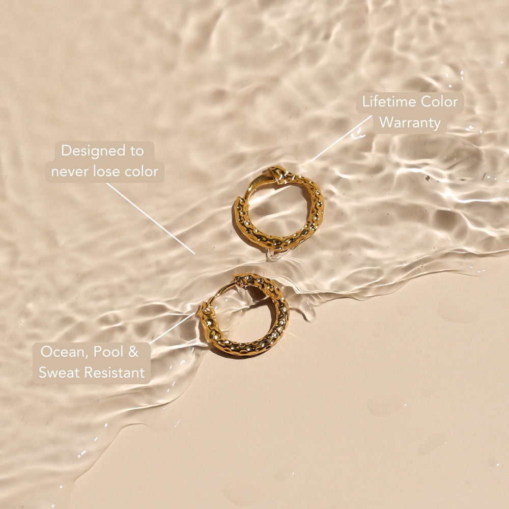 HAMMERED HOOPS EARRINGS