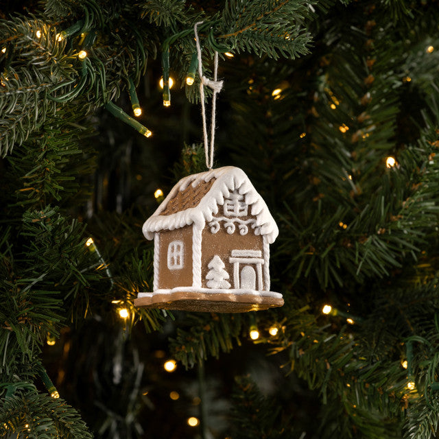 TINY GINGERBREAD HOUSE ORNAMENTS