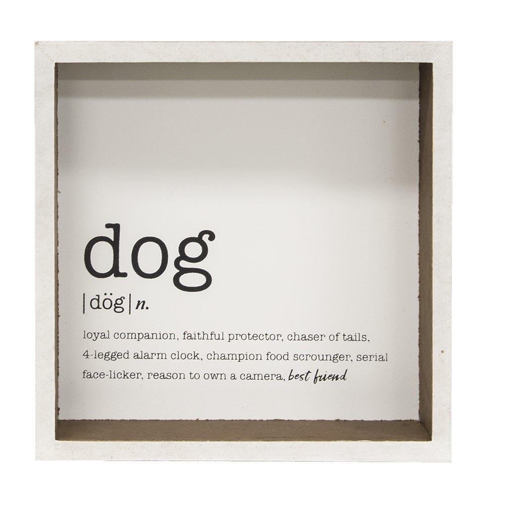 DOG SHADOWBOX SIGN