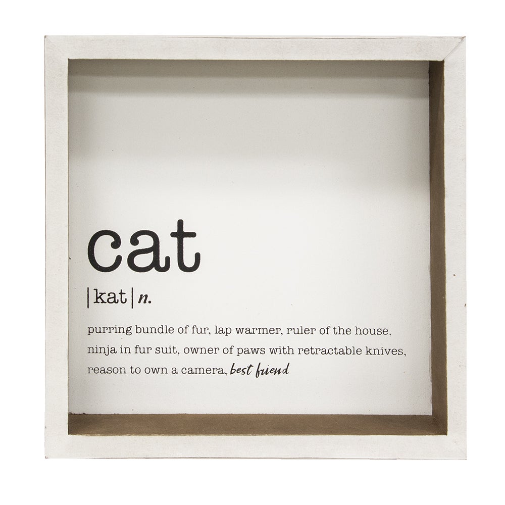 CAT SHADOWBOX SIGN