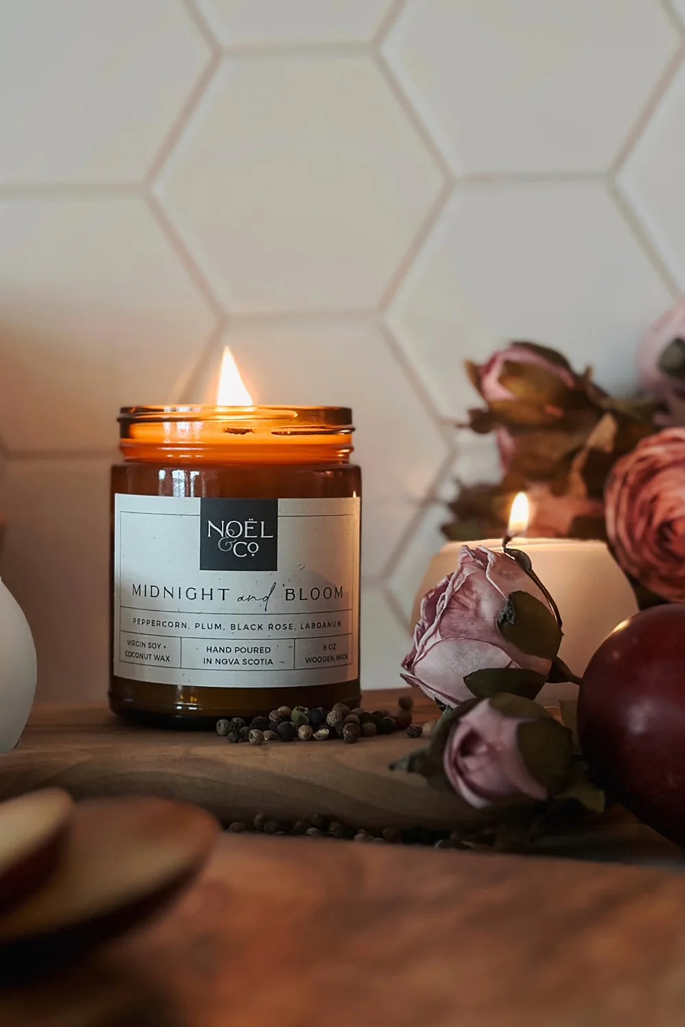 MIDNIGHT & BLOOM 8OZ CANDLE