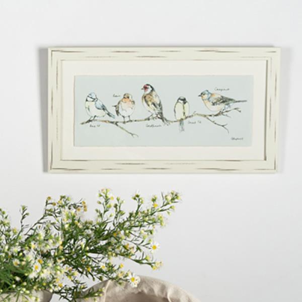 FRAMED GARDEN BIRDS PRINT