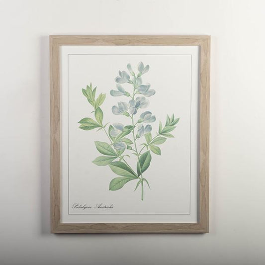 BLUE WILD INDIGO FRAMED PRINT