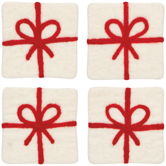 CHRISTMAS GIFT COASTERS S/4