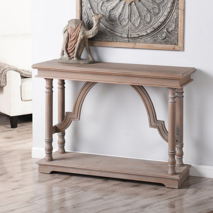 WEATHERD WOOD TRESTLE TABLE