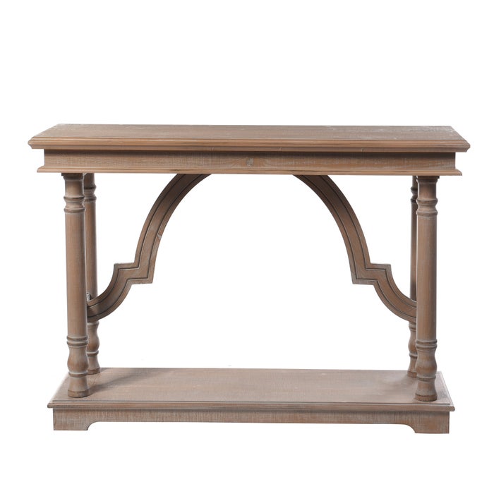 WEATHERD WOOD TRESTLE TABLE