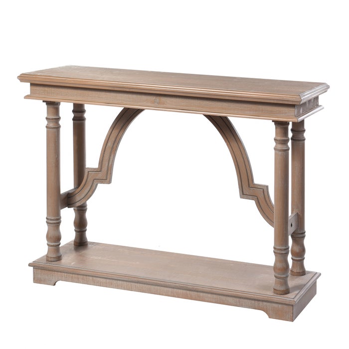 WEATHERD WOOD TRESTLE TABLE