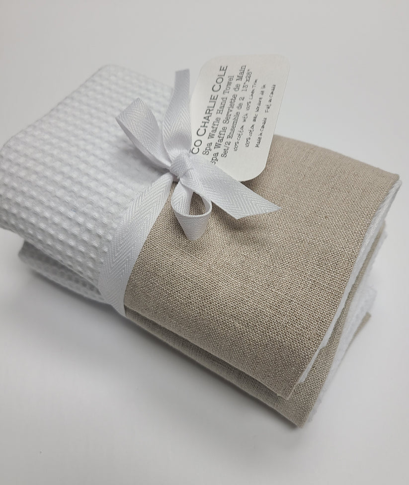 SPA WAFFLE HAND TOWEL S/2