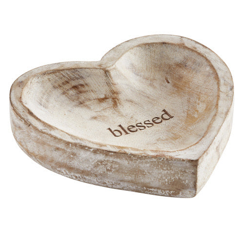 WOOD HEART BOWL