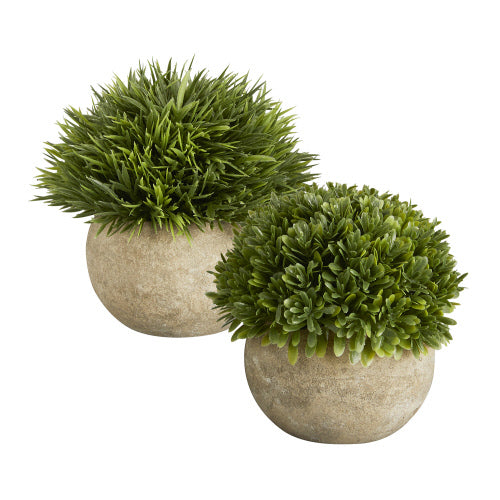 GRASS W/ STONE POT