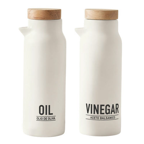 MATTE CERAMIC OIL & VINEGAR BOTTLES