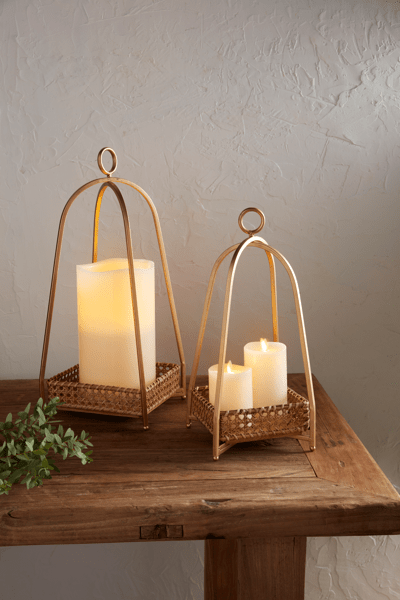 CANE TRAY LANTERN