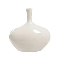 LILO WHITE CRACKLE CERAMIC VASE