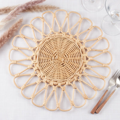 RATTAN FLOWER PLACEMAT