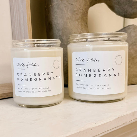 CRANBERRY POMEGRANATE SOY WAX CANDLE