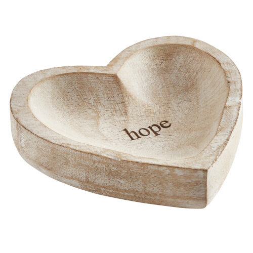 WOOD HEART BOWL